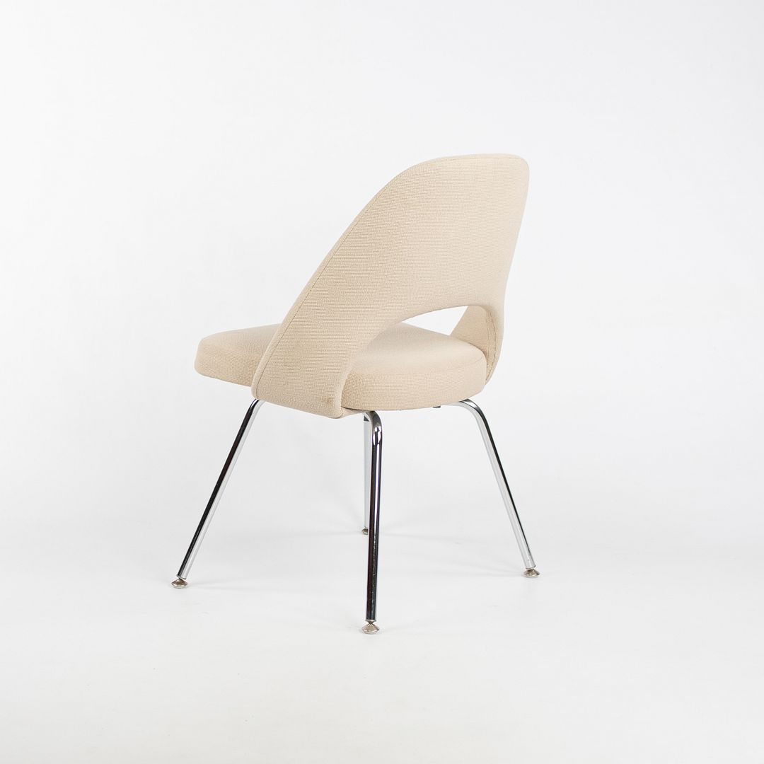 2008 Model 72C Executive Side / Dining Chair by Eero Saarinen for Knoll in Beige Fabric