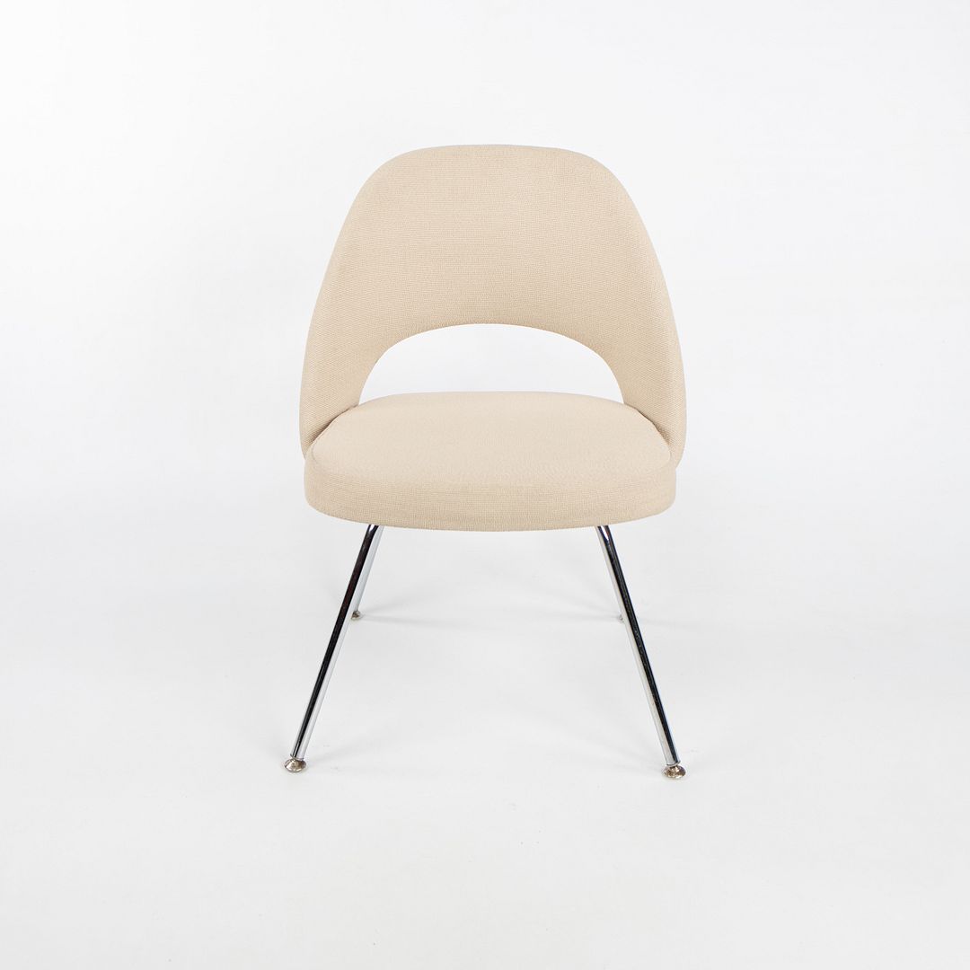 2008 Model 72C Executive Side / Dining Chair by Eero Saarinen for Knoll in Beige Fabric