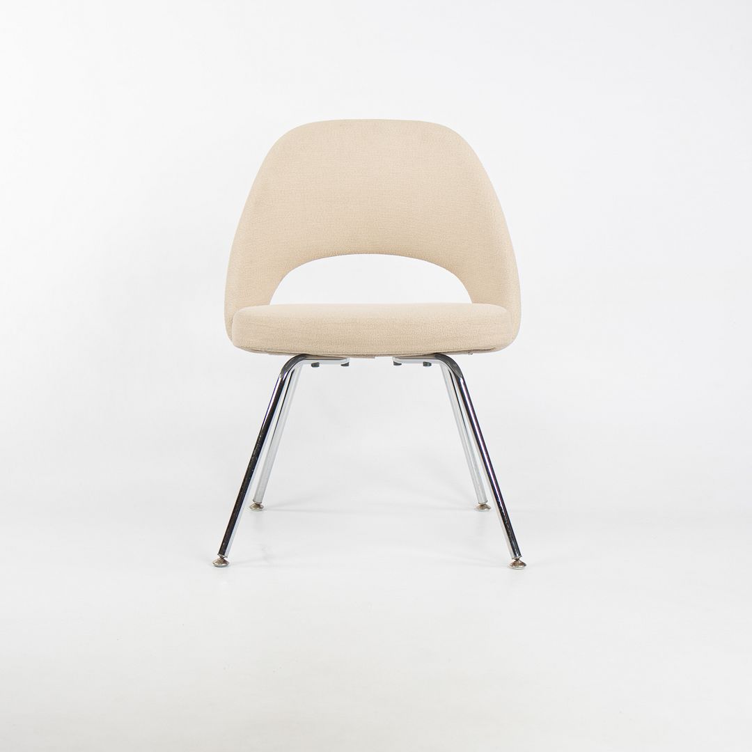 2008 Model 72C Executive Side / Dining Chair by Eero Saarinen for Knoll in Beige Fabric