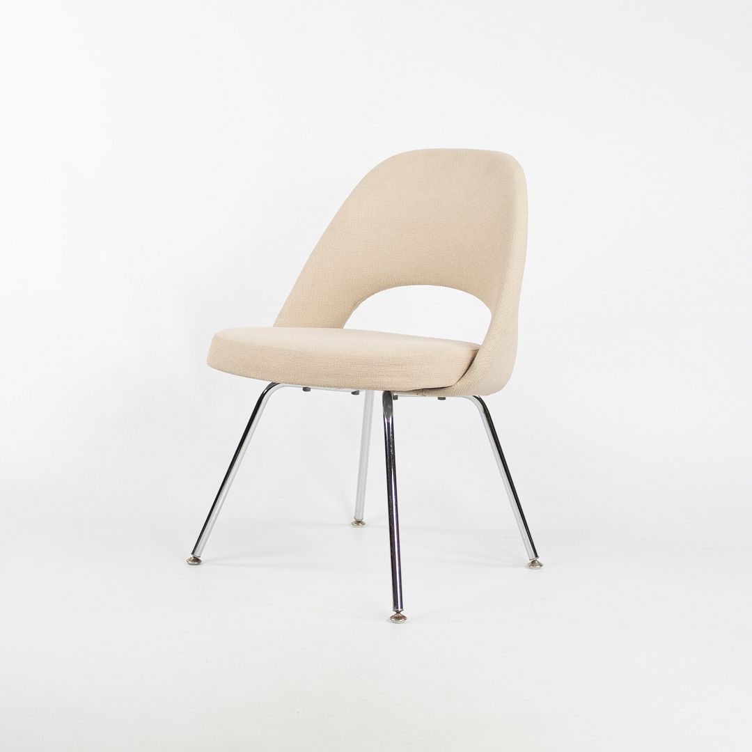 2008 Model 72C Executive Side / Dining Chair by Eero Saarinen for Knoll in Beige Fabric