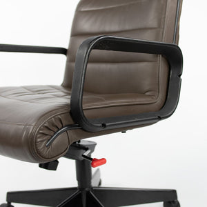 2006 Knoll Sapper Series Management Desk Chair by Richard Sapper for Knoll in Brown Leather