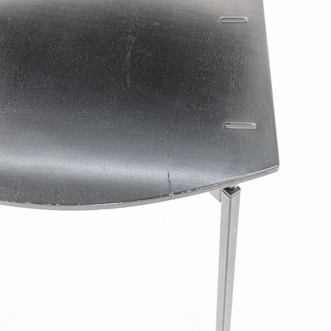 1988 Elasta Chair by Jesse Martin for Arflex Italy in Ebonized Wood and Steel