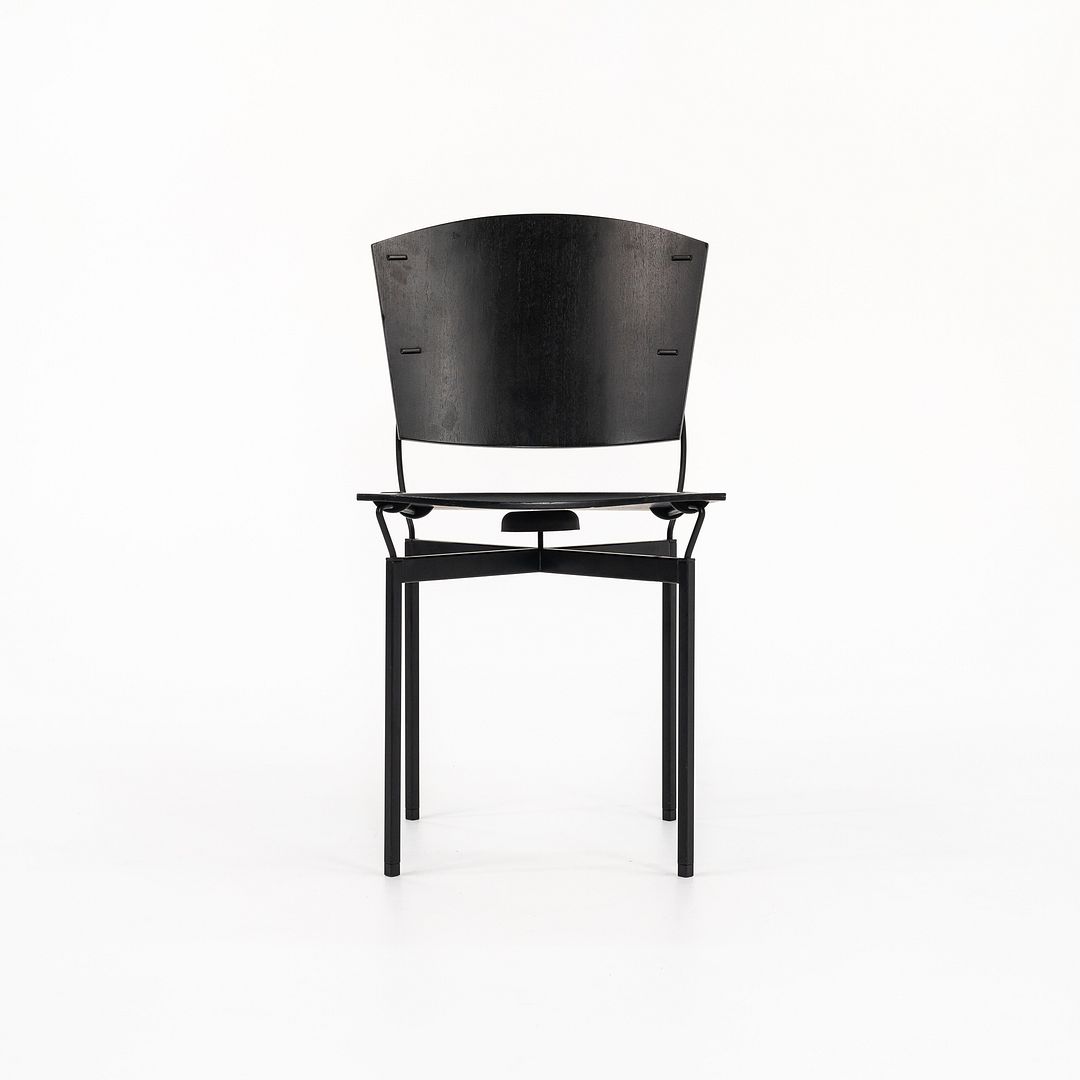 1988 Elasta Chair by Jesse Martin for Arflex Italy in Ebonized Wood and Steel