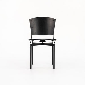 1988 Elasta Chair by Jesse Martin for Arflex Italy in Ebonized Wood and Steel