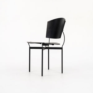 1988 Elasta Chair by Jesse Martin for Arflex Italy in Ebonized Wood and Steel
