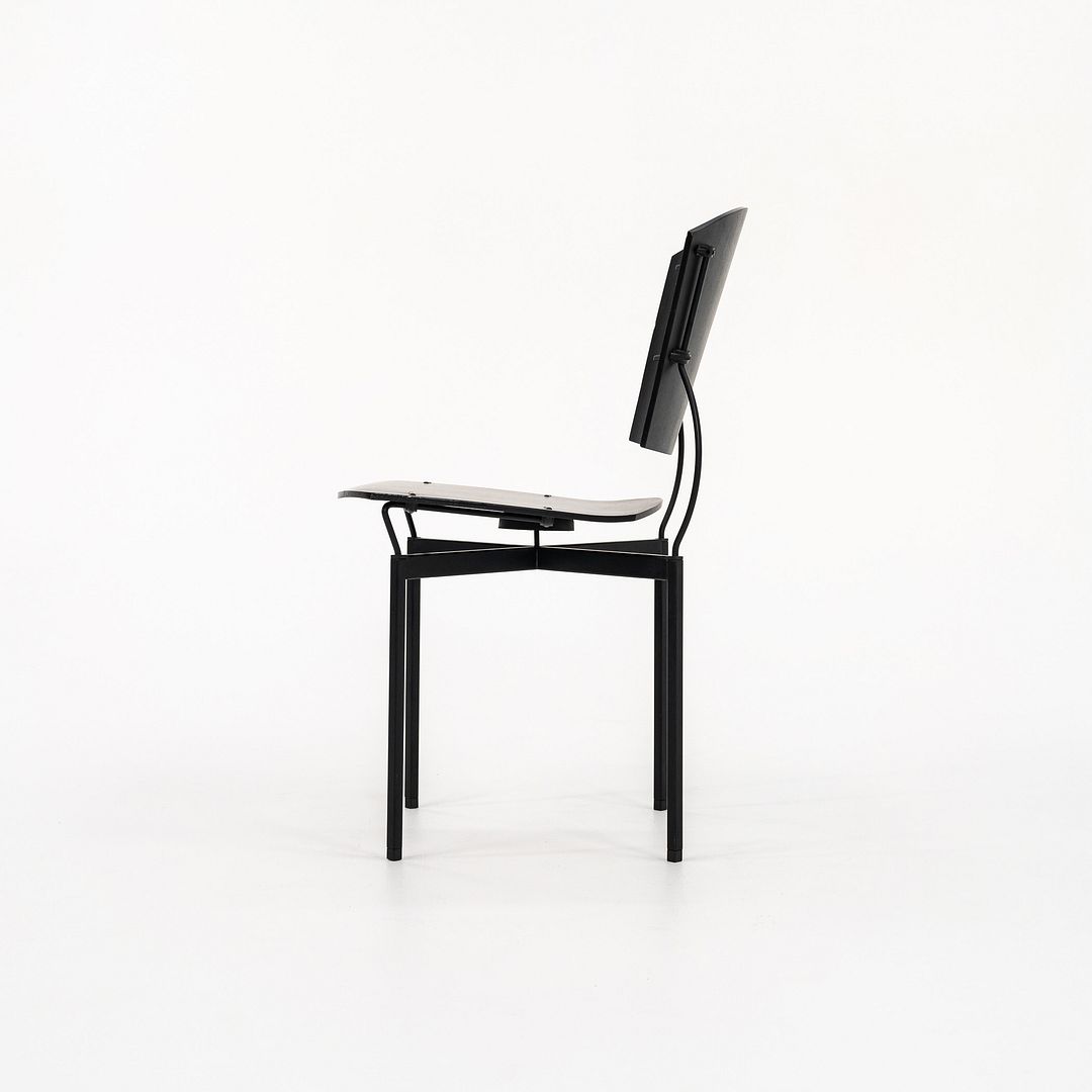 1988 Elasta Chair by Jesse Martin for Arflex Italy in Ebonized Wood and Steel