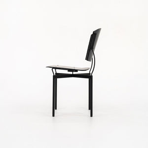 1988 Elasta Chair by Jesse Martin for Arflex Italy in Ebonized Wood and Steel