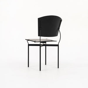 1988 Elasta Chair by Jesse Martin for Arflex Italy in Ebonized Wood and Steel