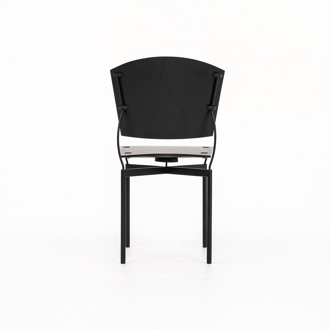 1988 Elasta Chair by Jesse Martin for Arflex Italy in Ebonized Wood and Steel