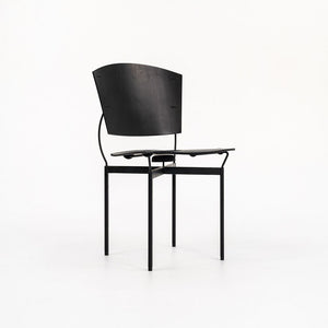 1988 Elasta Chair by Jesse Martin for Arflex Italy in Ebonized Wood and Steel
