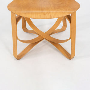 1990s Set of Six Hat Trick Dining Chairs, Model 91C, by Frank Gehry for Knoll in Bent Maple