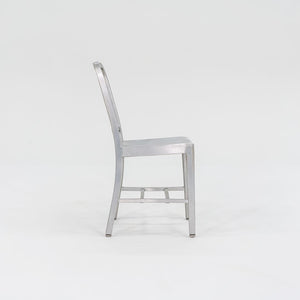 SOLD 2010s 1006 Navy Dining / Side Chair by Emeco in Brushed Aluminum 19x Available