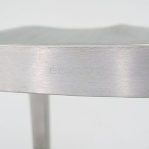 SOLD 2010s 1006 Navy Dining / Side Chair by Emeco in Brushed Aluminum 19x Available