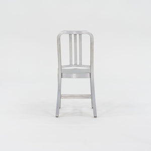 SOLD 2010s 1006 Navy Dining / Side Chair by Emeco in Brushed Aluminum 19x Available