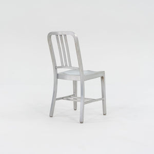 SOLD 2010s 1006 Navy Dining / Side Chair by Emeco in Brushed Aluminum 19x Available