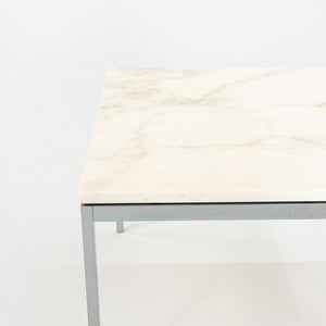 1960s Florence Knoll Square Marble Coffee / Side / End Table with Steel Frame