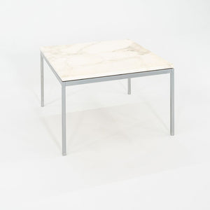 1960s Florence Knoll Square Marble Coffee / Side / End Table with Steel Frame