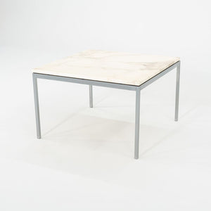 1960s Florence Knoll Square Marble Coffee / Side / End Table with Steel Frame