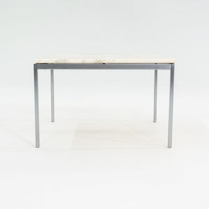 1960s Florence Knoll Square Marble Coffee / Side / End Table with Steel Frame