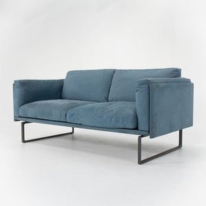 SOLD 2014 Series 8 Two-Seater Sofa by Piero Lissoni for Cassina in Blue Suede
