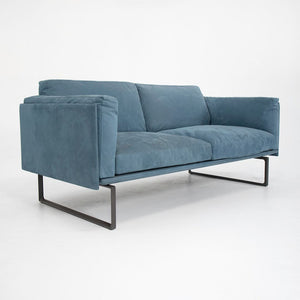 SOLD 2014 Series 8 Two-Seater Sofa by Piero Lissoni for Cassina in Blue Suede