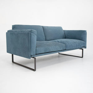 2014 Series 8 Two-Seater Sofa by Piero Lissoni for Cassina in Blue Suede