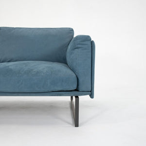 SOLD 2014 Series 8 Two-Seater Sofa by Piero Lissoni for Cassina in Blue Suede
