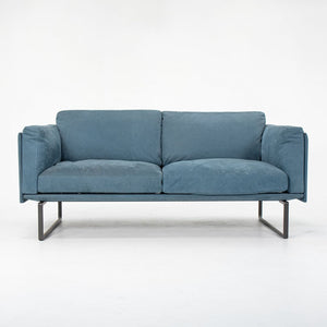 SOLD 2014 Series 8 Two-Seater Sofa by Piero Lissoni for Cassina in Blue Suede