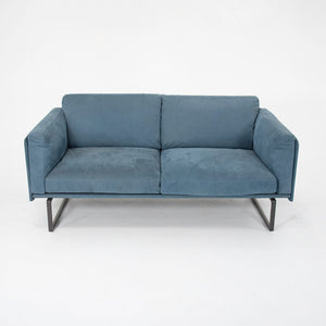 SOLD 2014 Series 8 Two-Seater Sofa by Piero Lissoni for Cassina in Blue Suede