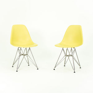 2010s Herman Miller Eames DSR Dining Chairs in Yellow Plastic with Eiffel Base
