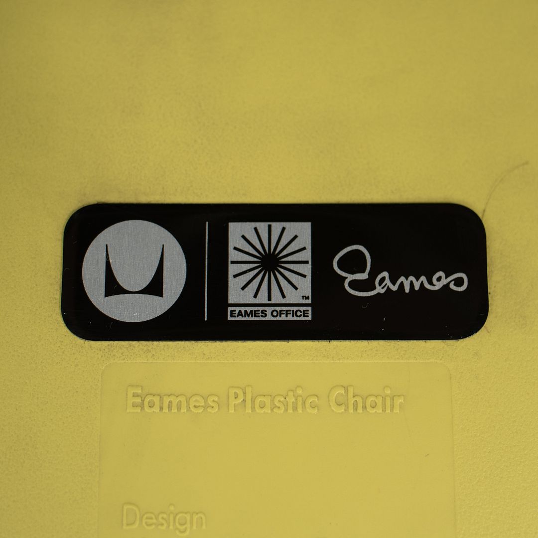 2010s Herman Miller Eames DSR Dining Chairs in Yellow Plastic with Eiffel Base