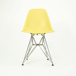 2010s Herman Miller Eames DSR Dining Chairs in Yellow Plastic with Eiffel Base