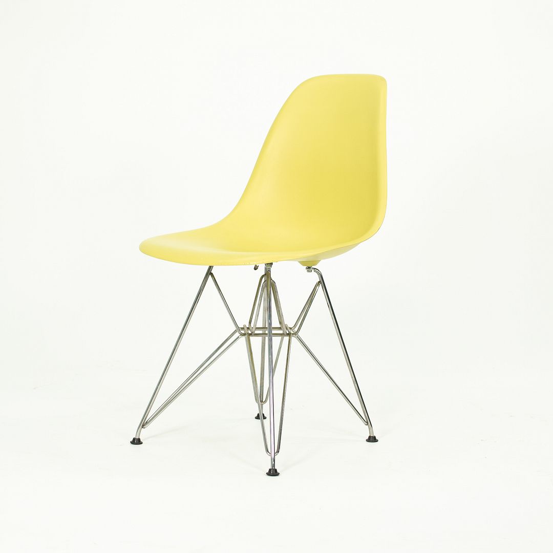 2010s Herman Miller Eames DSR Dining Chairs in Yellow Plastic with Eiffel Base