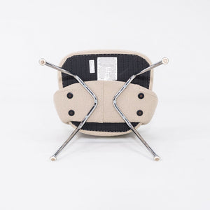 2020 Eero Saarinen for Knoll Armless Executive Side Chair in Off-White Fabric