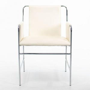 Envelope Chair by Ward Bennett for Geiger in Steel and Leather