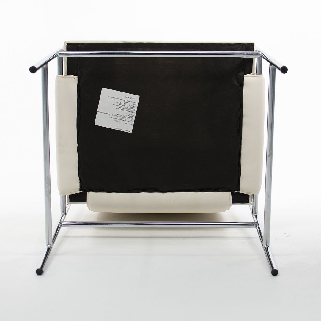 Envelope Chair by Ward Bennett for Geiger in Steel and Leather