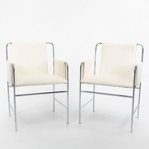 Envelope Chair by Ward Bennett for Geiger in Steel and Leather