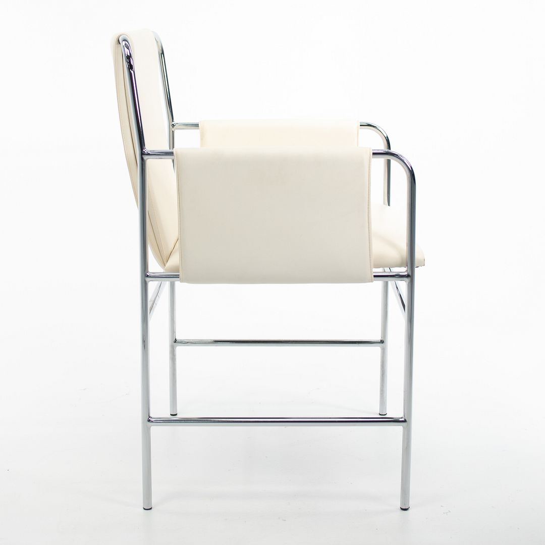 Envelope Chair by Ward Bennett for Geiger in Steel and Leather