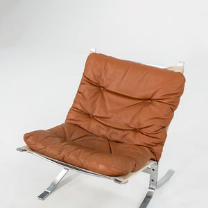 1970s Ingmar Relling for Westnofa Siesta Lounge Chair in Steel and Brown Leather