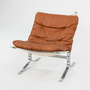 1970s Ingmar Relling for Westnofa Siesta Lounge Chair in Steel and Brown Leather