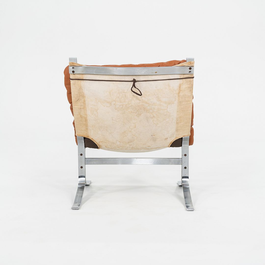 1970s Ingmar Relling for Westnofa Siesta Lounge Chair in Steel and Brown Leather
