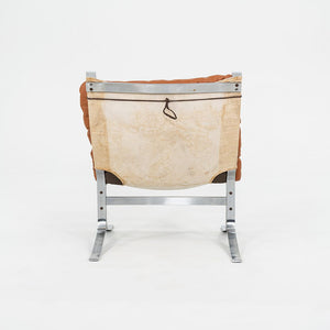 1970s Ingmar Relling for Westnofa Siesta Lounge Chair in Steel and Brown Leather
