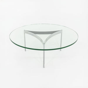 1960s Glass & Chromed Steel Coffee Table in the manner of Fabricius and Kastholm