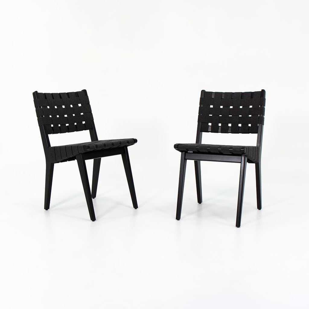 2021 Risom Side Chair, 666C-WB by Jens Risom for Knoll Maple, Cotton Webbing, Plastic, Metal