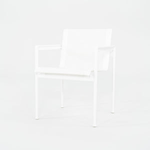 2022 Set of Six Richard Schultz for Knoll 1966 Collection Dining Arm Chairs with White Aluminum Frames