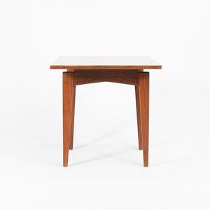1960s Jens Risom Walnut Side Table with Faux Walnut Laminate Top 24x22 inches