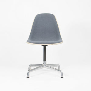 1987 Herman Miller Eames EC430 Swivel Desk Chair in White with Blue Upholstery