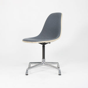 1987 Herman Miller Eames EC430 Swivel Desk Chair in White with Blue Upholstery