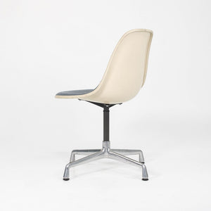 1987 Herman Miller Eames EC430 Swivel Desk Chair in White with Blue Upholstery
