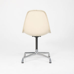 1987 Herman Miller Eames EC430 Swivel Desk Chair in White with Blue Upholstery